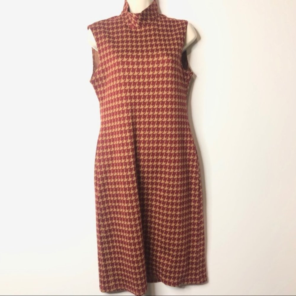 Sharagano Paris Houndstooth Dress